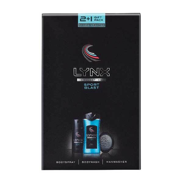 Lynx Sportsblast Manwasher Body Spray & Body Wash Gift Set