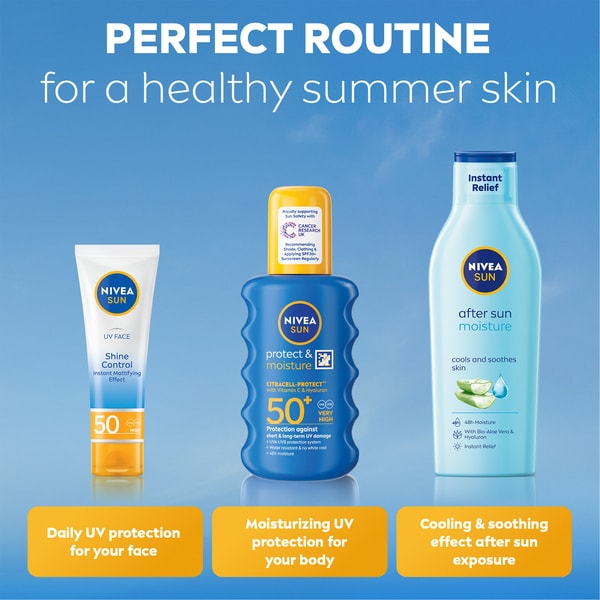 NIVEA SUN Suncream Spray Protect & Moisture SPF50+ 200ml