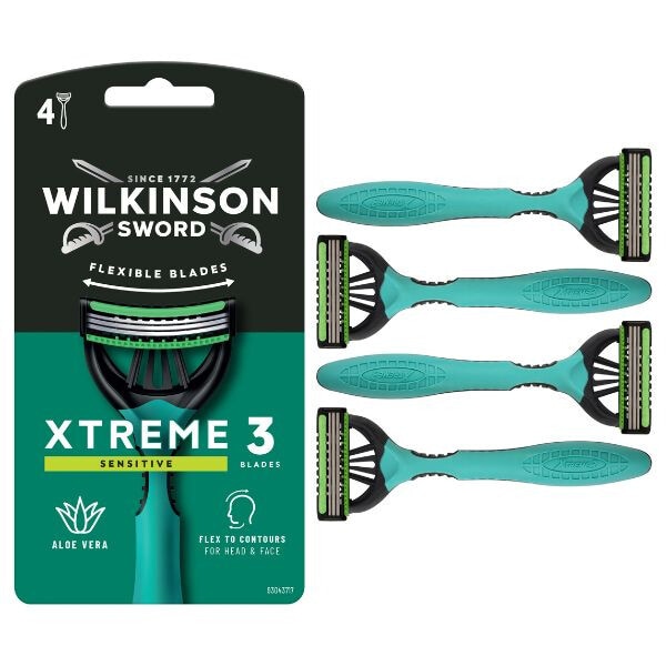 Wilkinson Sword Xtreme 3 Sensitive Disposable Razors 4pk