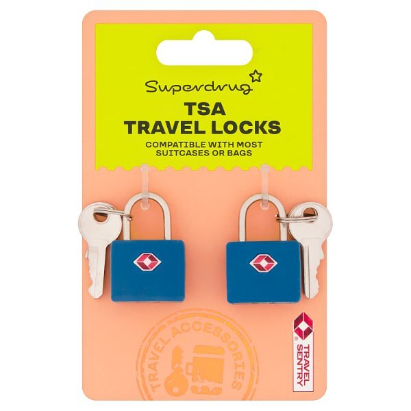 Superdrug TSA Padlock Set of 2