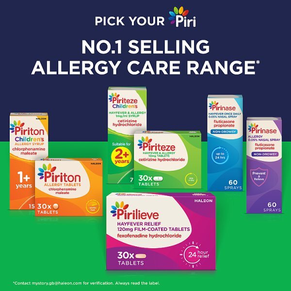 Piriteze Antihistamine Allergy Relief Tablets Cetirizine 7s