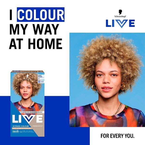 Schwarzkopf LIVE B16 Honey Blonde Permanent Hair Dye