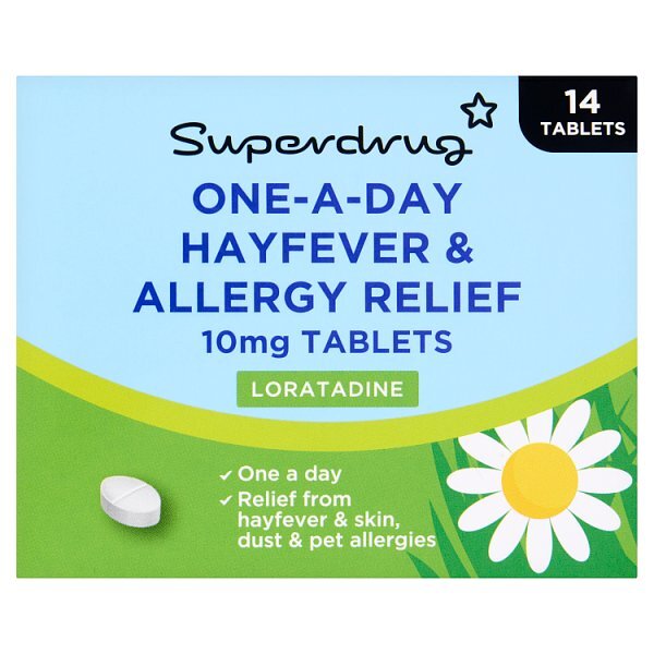 Superdrug Allergy & Hayfever 1 a Day Loratadine 14 Tablets