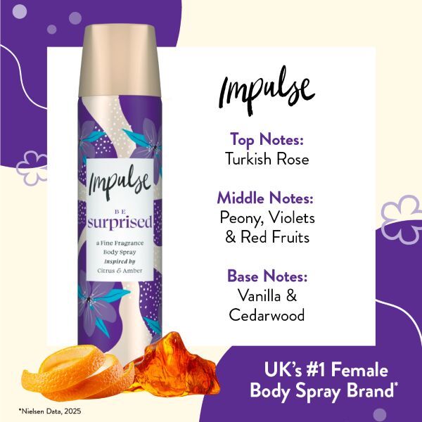 Impulse Body Spray Deodorant Be Surprised 75ml
