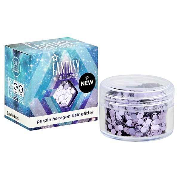 Superdrug Fantasy Queen of Darkness Hair Glitter Pot Purple