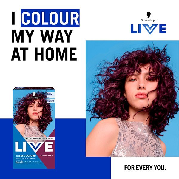 Schwarzkopf LIVE 046 Cyber Purple Permanent Hair Dye