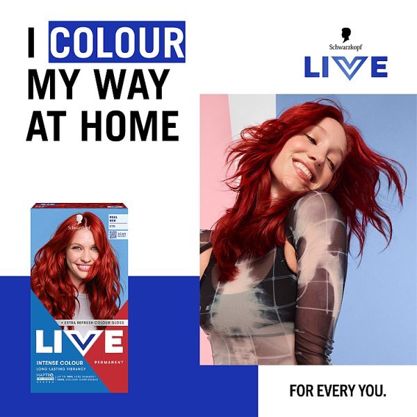 Schwarzkopf LIVE 035 Real Red Permanent Hair Dye