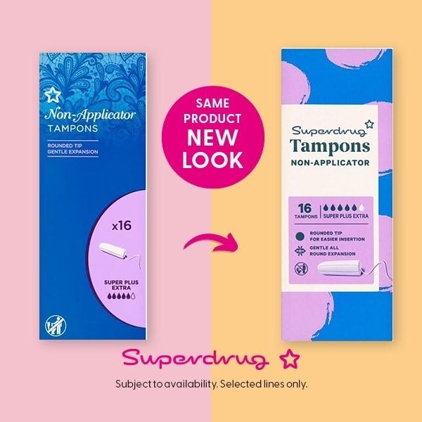 Superdrug Super Plus Non-App Tampons x16