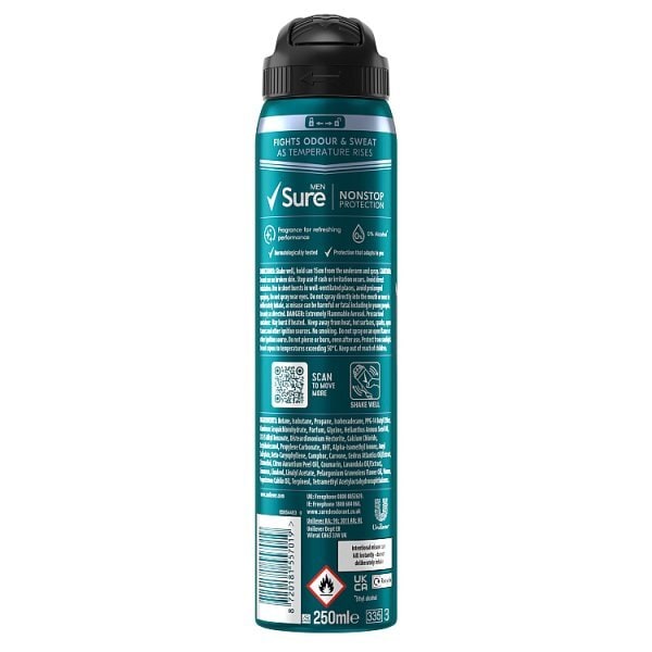 Sure Men Nonstop Protection Resilience Anti-Perspirant Aerosol 250 ml