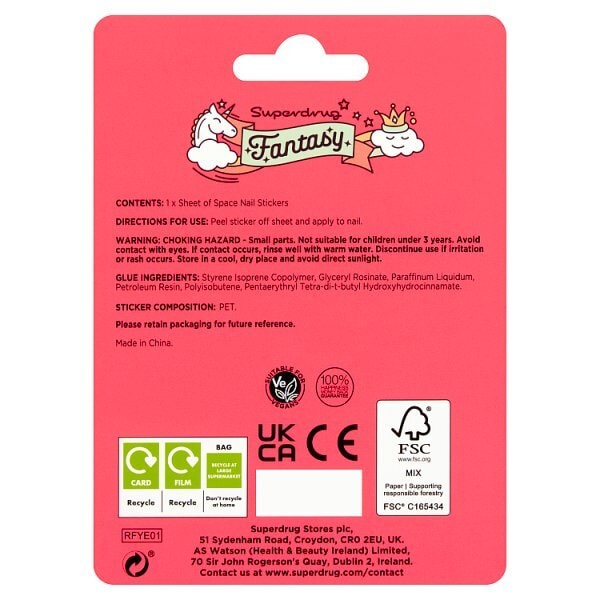 Superdrug Fantasy Nail Stickers Space