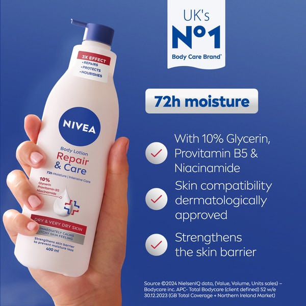 NIVEA Repair & Care 72h Body Lotion for Very Dry Skin 400ml