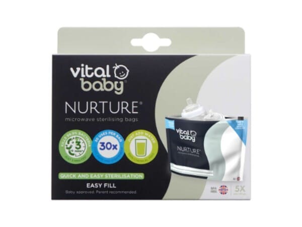 DNR Vital Baby Nurture Microwave Sterilising Bags 5Pk