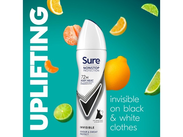 Sure Nonstop Invisible Black & White Anti-Perspirant Aerosol 150 ml