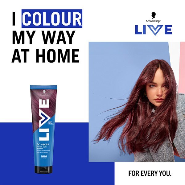 Schwarzkopf LIVE Cherry Cola Red Colour & Shine Hair Gloss