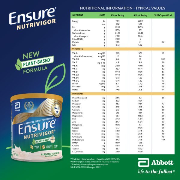 DNR Ensure Shake Plant Almond Flavour 400G