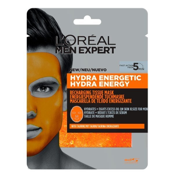 L'Oréal Men Expert Hydra Energetic Tissue Face Sheet Mask x1