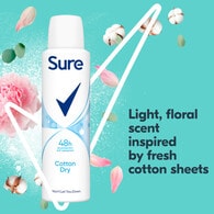 Sure Cotton Dry Anti-Perspirant Deodorant Aerosol 150ml