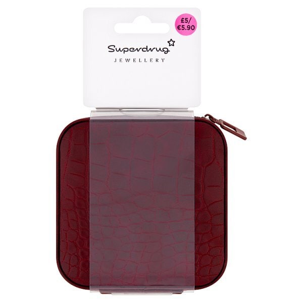 Superdrug Burgundy Jewellery Box