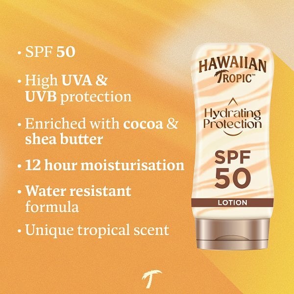 Hawaiian Tropic Hydrating Sunscreen Lotion SPF 50 180ml