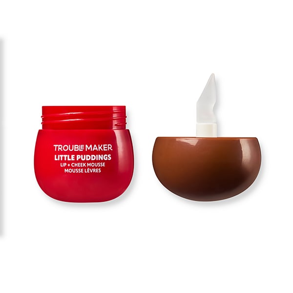 Trouble Maker Little Pudding Blurring Lip + Cheek Mousse Nude Brown