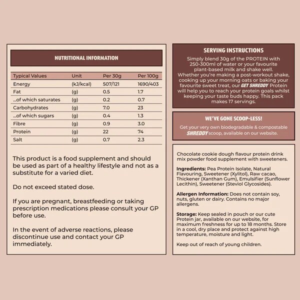 Shreddy Chocolate Cookie Dough Protein