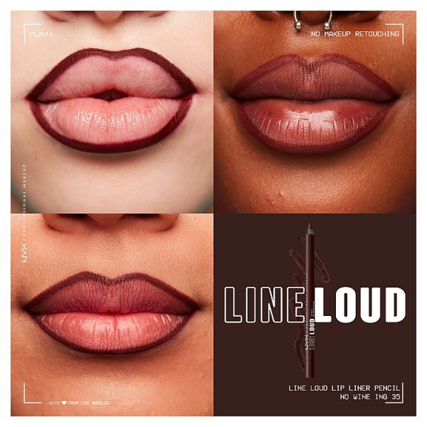 NYX Professional Makeup Line Loud Lip Liner No Wine Ing
