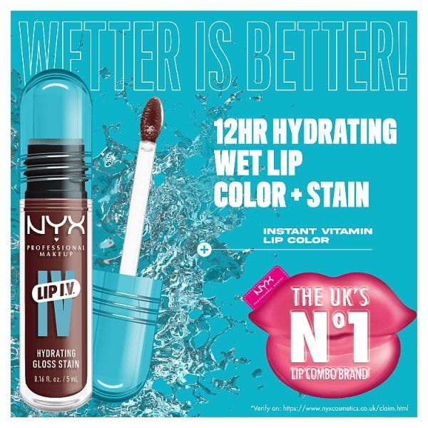 NYX Professional Makeup Lip IV Hydrating Gloss and Lip Stain