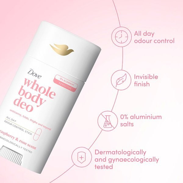 Dove Raspberry Whole Body Deodorant Stick 50ml