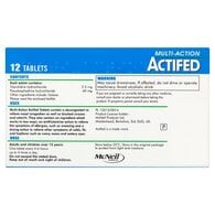 Actifed Multi-Action Nose & Sinus Tablets 12s