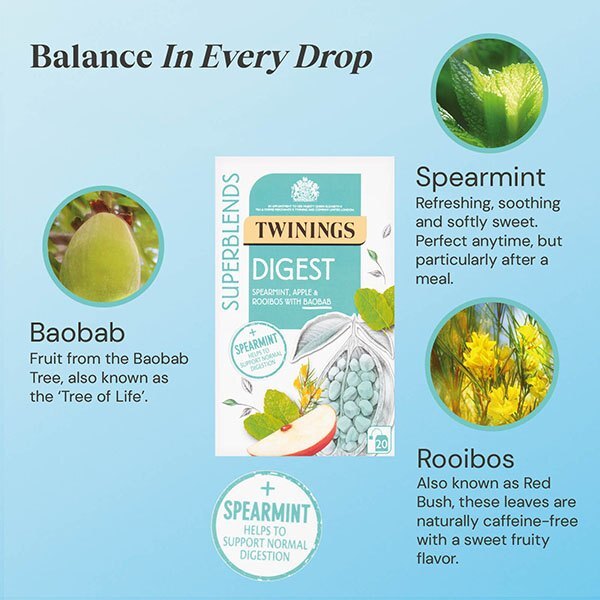 Twinings Superblends Digest Tea, 20 Tea Bags