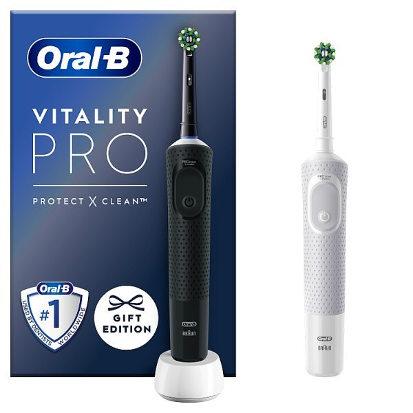 Oral-B Vitality PRO Twin Pack Black/White Electric Toothbrushes