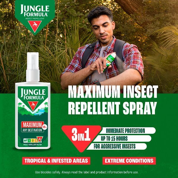 Jungle Formula Insect Repellent Spray Pump with DEET, 90ml