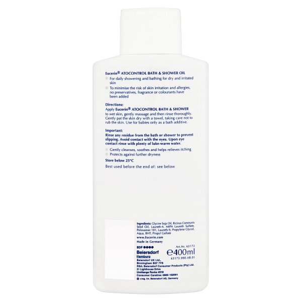 Eucerin AtoControl Bath & Shower Oil for Dry Skin 400ml