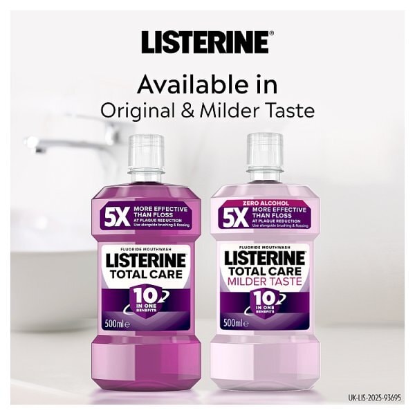 Listerine TotalCare Zero Alcohol Smooth Mint Mouthwash 500ml