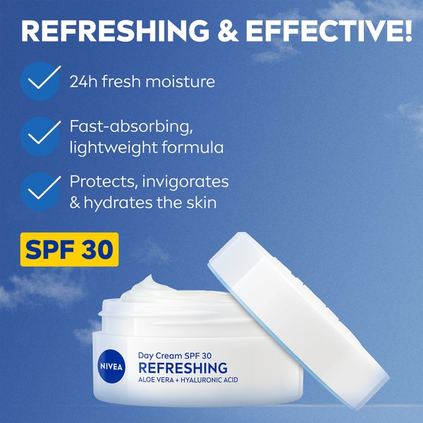 NIVEA Refreshing 24H Day Cream With Vitamin E spf30 50ml