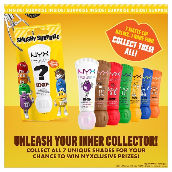 NYX Professional Makeup X M&M's Smushy Surprize Matte Lip Balm