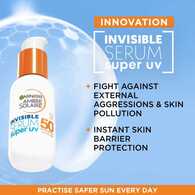 Garnier Ambre Solaire Super Uv Invisible Face Serum Spf 50+