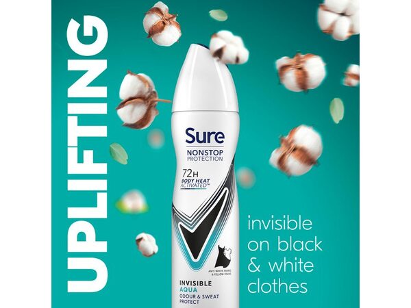 Sure Nonstop Protection Invisible Aqua Anti-Perspirant Aerosol 150 ml