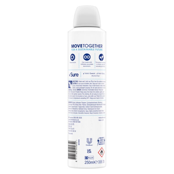 Sure cotton dry Anti-perspirant Aerosol 250ml