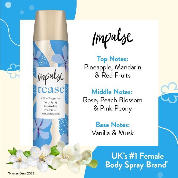 Impulse Body Spray Deodorant Tease 75ml