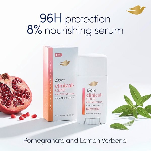 Dove Clinical + Care Pomegranate & Lemon Verbena Anti-Perspirant Cream Serum 60ml