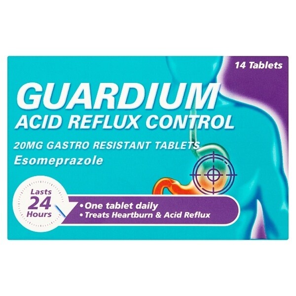 Guardium Acid Reflux Control Tabs Heartburn Indigestion 14s