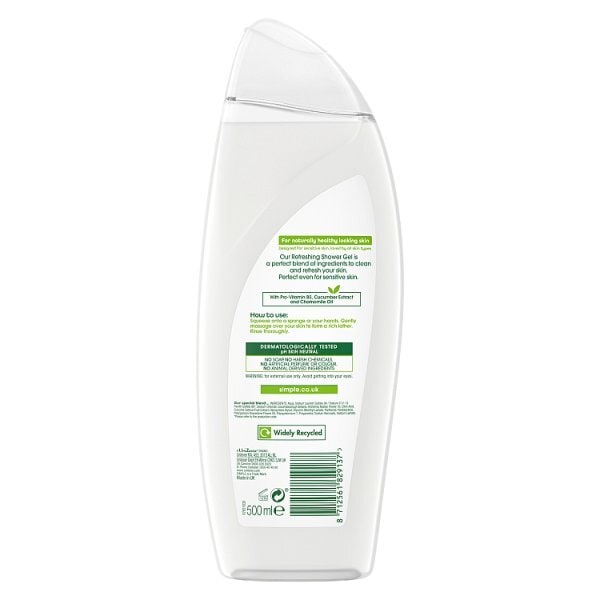 Simple Kind to Skin Refreshing Shower Gel 500ml