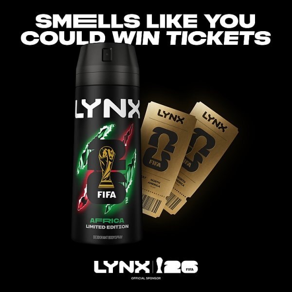 Lynx Africa Aerosol Body Spray 150 ml Fifa World cup Limited Edition