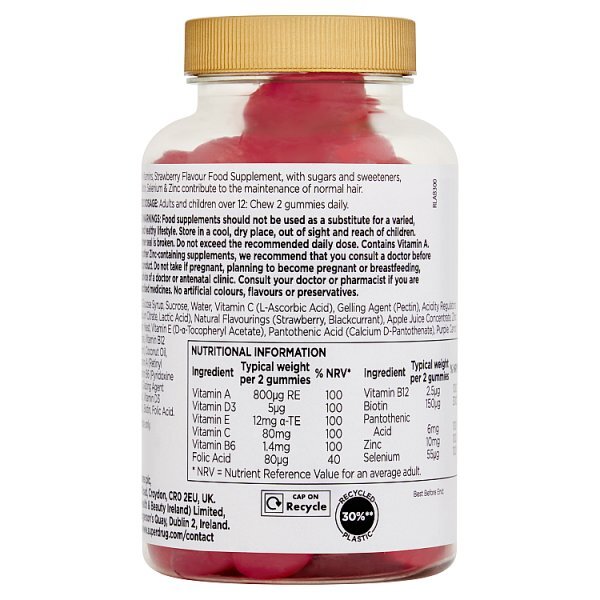 Superdrug Hair Gummies 150ug 60s