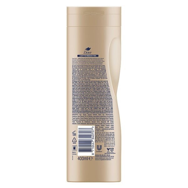 Dove Care + Visible Glow Light to Medium Self Tan Lotion 400 ml
