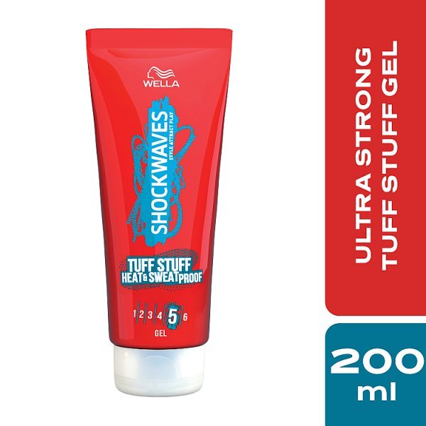 Wella Shockwaves Tuff Stuff Heat & Sweat Proof Gel, 200 ml
