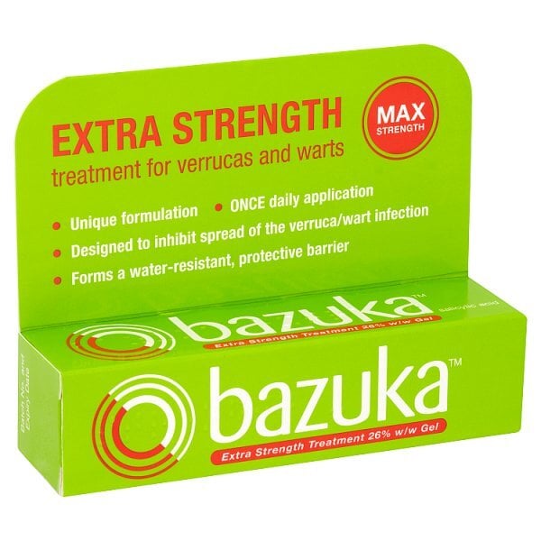 Bazuka Extra Strength Treatment Gel for Verruca & Wart 6g