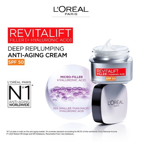 L'Oreal Paris Revitalift Filler SPF 50 Day Cream 50ml