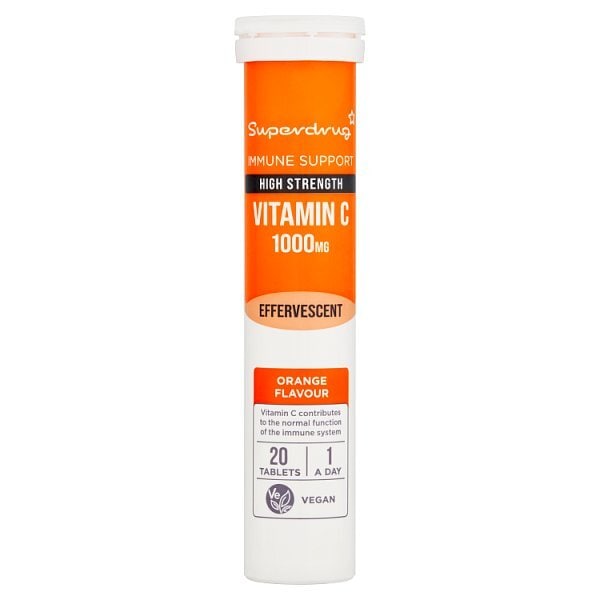Superdrug High Strength Vitamin C 1000mg Effervescent Orange 20s